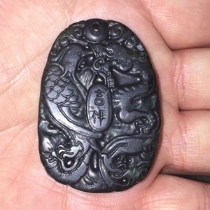 Tested Jade “ Nephrite” Good Luck Pendant.